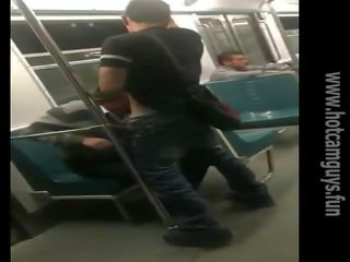 Public Gay Blowjob on the Train