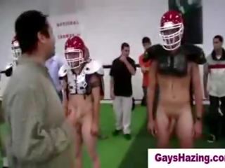 Hetro juveniles made to play Nude football by homos